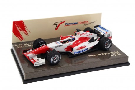 Collectible scale model 1/43 Minichamps Toyota TF104B #16 "Panasonic Toyota Racing" Formula 1 2004 - Olivier Panis, AM57116