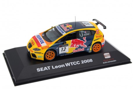 Collectible scale model 1/43 IXO Seat León II TDI 1P #12 "SEAT Sport" World Champion WTCC 2008 - Yvan Muller, SE430812