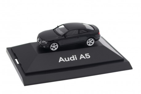 Collectible scale model 1/87 Herpa Audi A5 Coupé 3.2 quattro 8T 2007 - Phantom Black Metallic, 5010705432