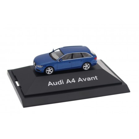 Collectible scale model 1/87 Herpa Audi A4 Avant 2.0 quattro B8 2008 - Aruba Blue Metallic, 5010804222