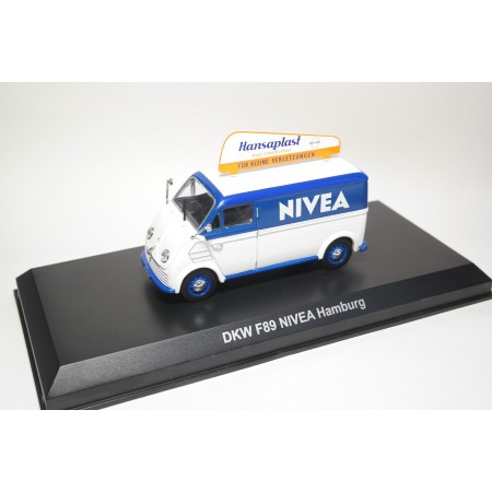 Norev DKW F89 Schnellaster Nivea Hamburg Hansaplast 1949 - White/Blue