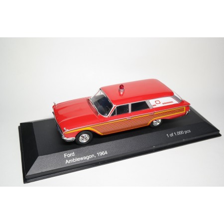 Whitebox Ford Country Squire Ambulance 1964 - Red