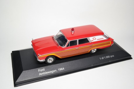 Whitebox Ford Country Squire Ambulance 1964 - Red