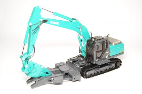 China Promo Models Экскаватор Kobelco Acera Geospec SK200-8 с навесным оборудованием для авторазборки 2011 - Kobelco Blue Green