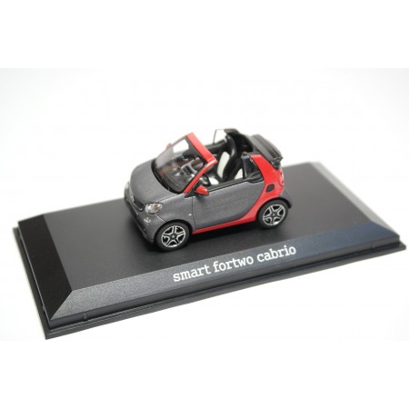 Norev Smart Fortwo Cabrio Prime A453 2016 - Titania Grey Metallic/Cadmium Red