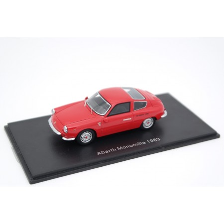 Neo Scale Models Fiat Abarth Monomille 1000 GT Coupé 1963 - Pure Red