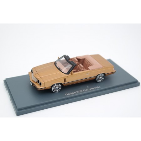 Neo Scale Models Dodge 600 ES Turbo Convertible 1984 - Gold Dust Metallic