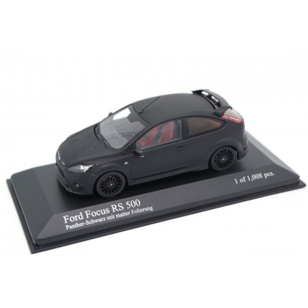 Minichamps Ford Focus RS 500 Mark II C307 Facelift 2010 - Panther Black Metallic with 3M Black Matte Effect Film