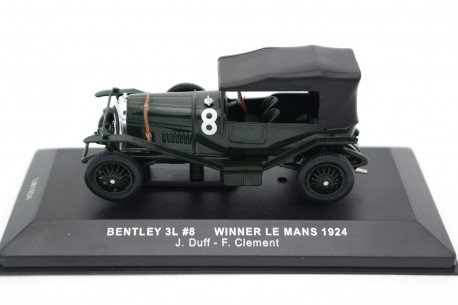 NO DISPONIBLE❌ Bentley 3L Winner Le Mans 1924 Marca IXO J.Duff /F. Clement Escala 1:43 Caja acrílica $19.000 #bentley #bentley3l #lemans #jduff #fclement #ixo