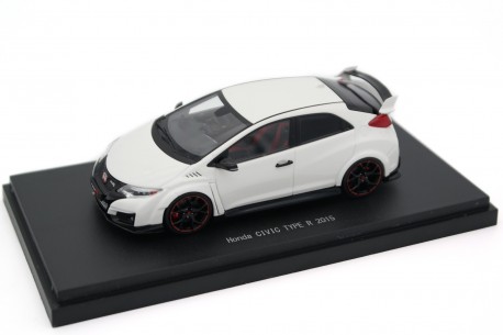 Ebbro Honda Civic Type R FK2 2015 - Championship White, United Kingdom License Plate