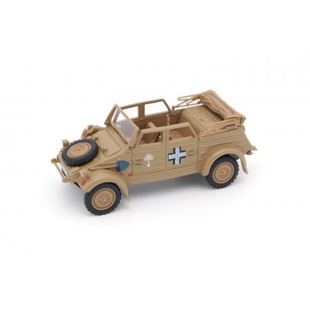 Cararama Volkswagen Typ 82 Kübelwagen Africa Corps Open Top 1941 - Flat Sand Yellow
