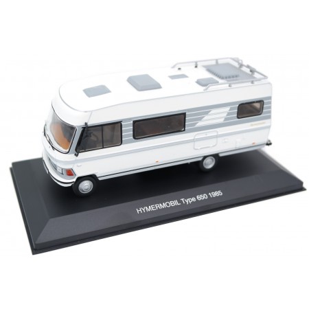 IXO Mercedes-Benz Hymermobil S 650 1985 - Classic White with Grey Decor