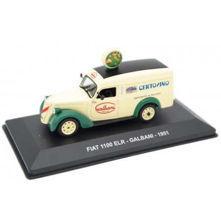 Altaya Fiat 1100 ELR "Galbani" 1951 - Pale Yellow/Forest Green