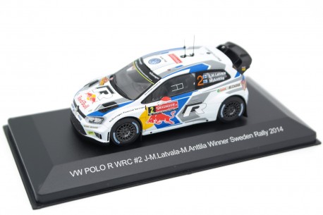 Whitebox Volkswagen Polo R WRC #2 "Volkswagen Motorsport" Winner 62 Rally Sweden 2014 - J-M.Latvala/M.Anttila