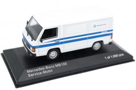Whitebox Mercedes-Benz MB 100 "Mercedes-Benz Service" 1988 - Arctic White with Blue Decor