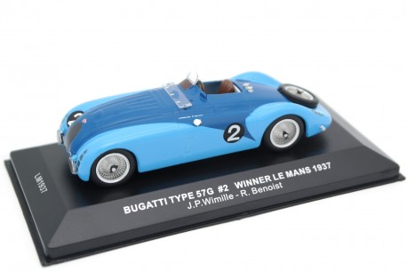 IXO Bugatti Type 57G Tank #2 "Roger Labric" Winner Le Mans 1937 - J.P.Wimille/R.Benoist
