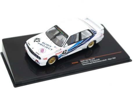 IXO BMW M3 E30 #42 "CiBiEmme Sport" WTCC Winner Dijon Burgundy 500 1987 - J.Cecotto/G.Brancatelli