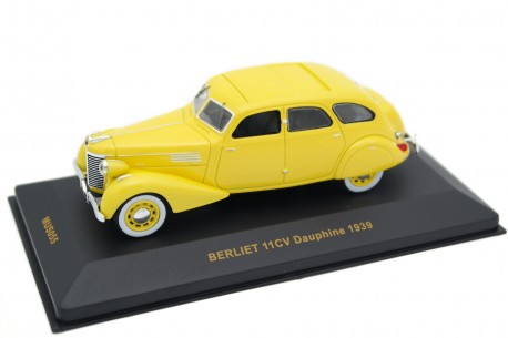 IXO Berliet 11CV Dauphine 1939 - Bright Yellow Metallic