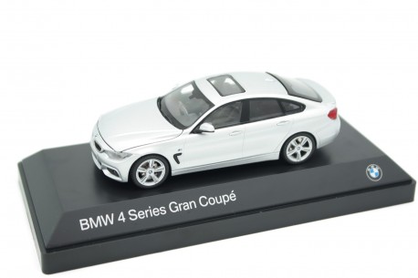 iScale Kyosho BMW 4 Series F36 Gran Coupé M Sport Package 2014 - Glacier Silver Metallic