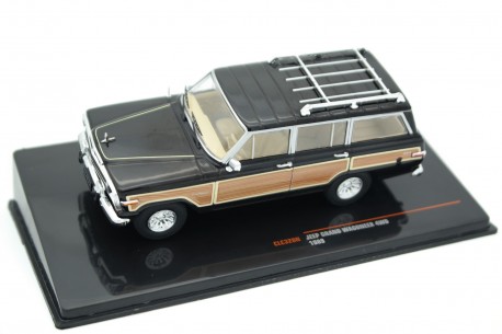 IXO Jeep Grand Wagoneer 4WD SJ 1989 - Classic Black with Wood Panels