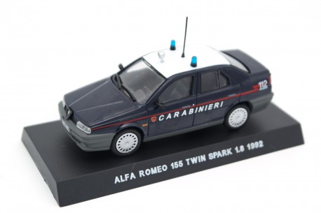 Altaya Alfa Romeo 155 Twin Spark 1.8 Carabinieri 1992 - Blue Carabinieri with White Roof