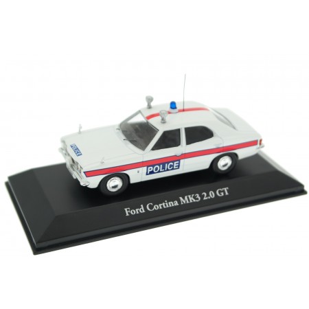 Atlas Corgi Ford Cortina GT MK III Essex Police 1973 - Ermine White