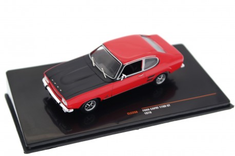 IXO Ford Capri 1700 GT MK I 1970 - Sunset Red with Black Bonnet