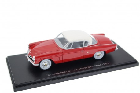 BoS-Models Studebaker Commander Starliner 1953 - Coral Red with Ivory Mist Roof