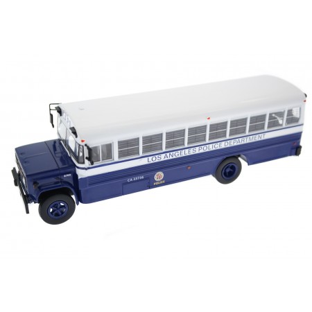 IXO GMC 6000 Blue Bird Conventional LAPD 1988 - Dark Blue/White