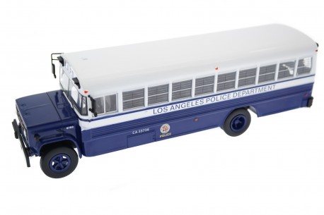 IXO GMC 6000 Blue Bird Conventional LAPD 1988 - Dark Blue/White