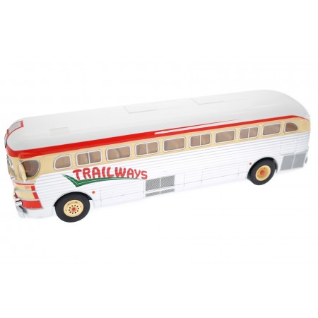 IXO GMC Silversides PD-3751 Trailways San Francisco #594 1949 - Silver/Beige/Red/White
