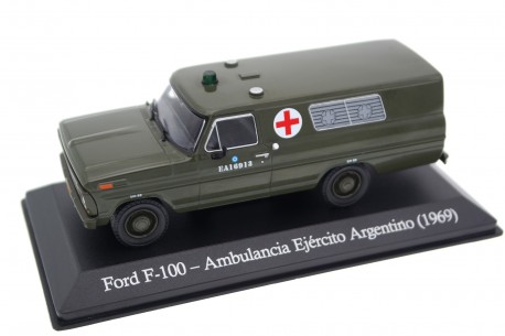 Altaya Ford F-Series V F-100 Ambulancia Ejército Argentino 1969 - Military Green