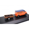 Schuco DKW Schnellaster Büssing Kundendienst with Trailer 1954 - Orange/Blue