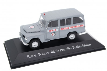 Altaya Rural Jeep Willys Wagon "Rádio Patrulha Polícia Militar" 1960 - Jetline Grey