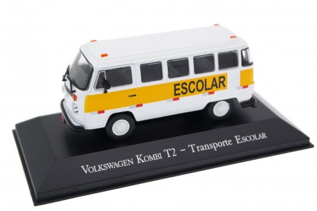Altaya Volkswagen Kombi T2 "Transporte Escolar" 2001 - Candy White