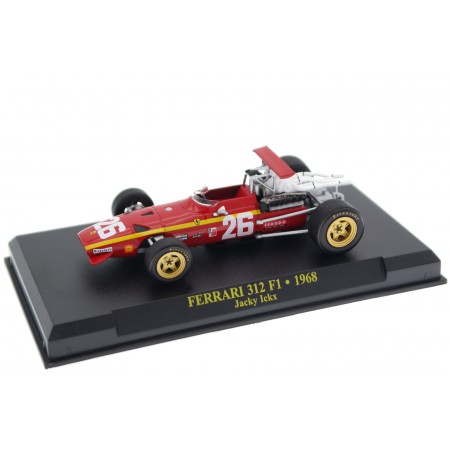 Altaya Ferrari 312 F1-68 #26 "Scuderia Ferrari" Winner French Grand Prix Formula 1 1968 - Jacky Ickx