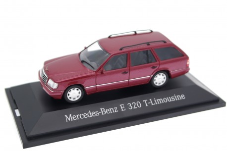 Herpa Mercedes-Benz E320 T-Model S124 MOPF 2 1994 - Almadin Red Metallic