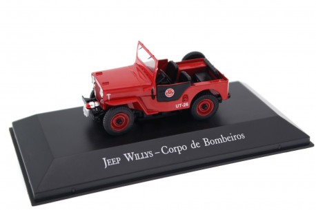 Altaya Jeep Willys "Corpo De Bombeiros" 1970 - Red