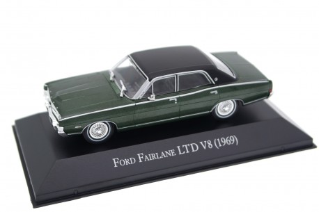 Altaya Ford Fairlane LTD V8 1969 - Silvertone Green Metallic with Raven Black Roof