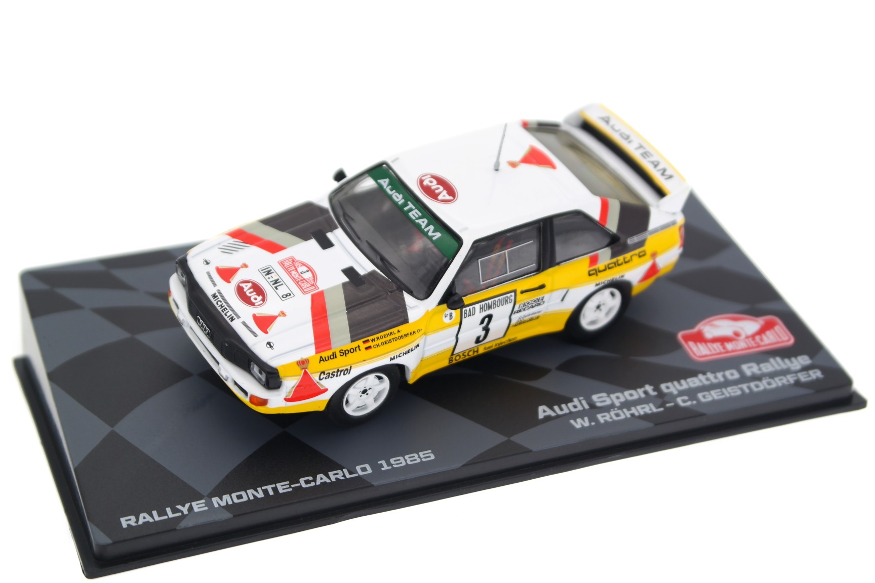 Audi Sport quattro 1985 ミニカー 1/43 Audi quattro Sport Rally Monte-Carlo - Diecast Ukraine