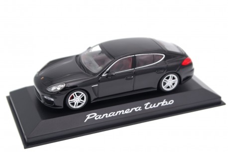 Minichamps Porsche Panamera Turbo 4.8 V8 970 Facelift G1 2013 - Basalt Black Metallic