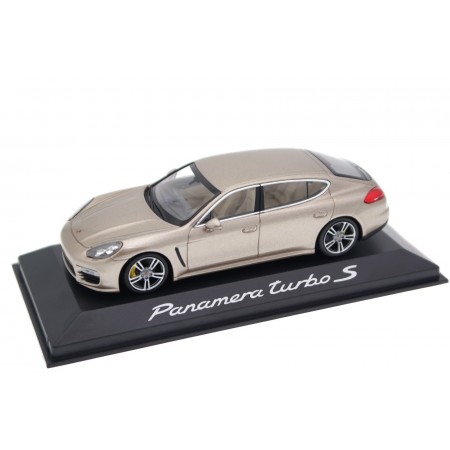 Minichamps Porsche Panamera Turbo S Executive 4.8 V8 LWB 970 Facelift G1 2013 - Palladium Gold Metallic