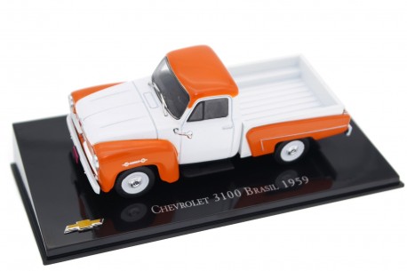 Hachette Chevrolet 3100 Brasil 1959 - Pure White/Omaha Orange