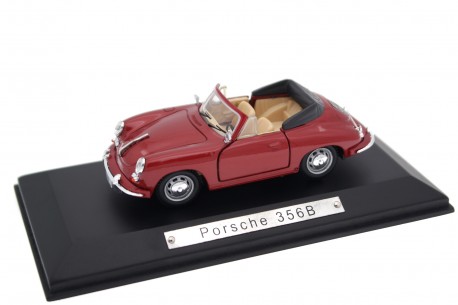 Atlas Cararama Porsche 356B Cabriolet Type 6 1962 - Ruby Red Metallic