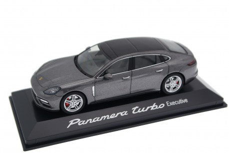 Herpa Porsche Panamera Turbo Executive 4.0 V8 LWB 971 G2 2016 - Agate Grey Metallic