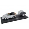 Cararama Volkswagen Beetle 1303 Cabriolet with Moldi 2 Camper Trailer 1973 - Diamond Silver Metallic