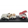 Cararama Mercedes-Benz 190 SL W121 with Moldi 2 Camper Trailer 1955 - White Grey