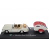 Cararama Mercedes-Benz 190 SL W121 with Moldi 2 Camper Trailer 1955 - White Grey