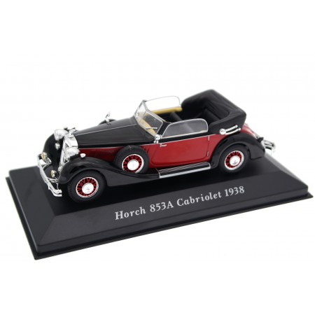 Altaya Horch 853 A Sport Cabriolet 1938 - Chinese Red/Solid Black