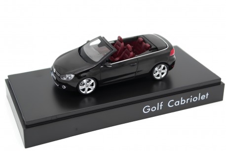 Schuco Volkswagen Golf VI Cabriolet 5K 2011 - Deep Black Pearl Effect